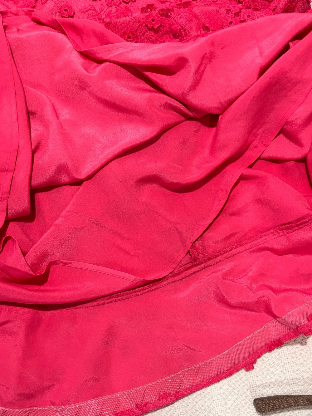 🩵City Chic Hot Pink Draped Neck Mini Dress - Picture 10 of 13